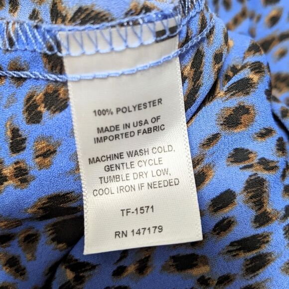 VERONICA M Animal Print Surplice Front Tank Top M - Picture 5 of 6